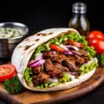 Doener Kebab in frischem Pita Brot